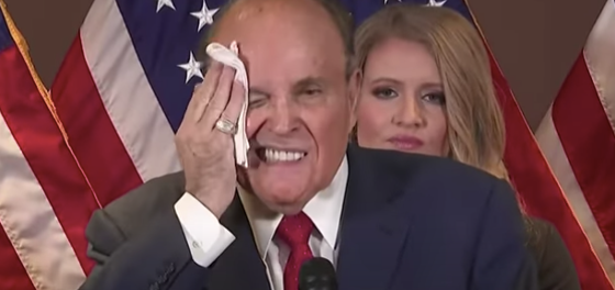 Twitter responds to Rudy Giuliani’s melting face with collective horror