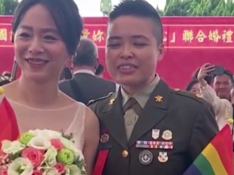 So, Taiwan just married two gay officers in a military ceremony