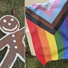 Gay couple’s Christmas decorations vandalized in grossest way possible