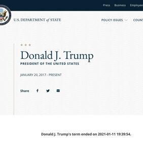 “Disgruntled employee” changed State Department’s website to say Trump’s term was already over