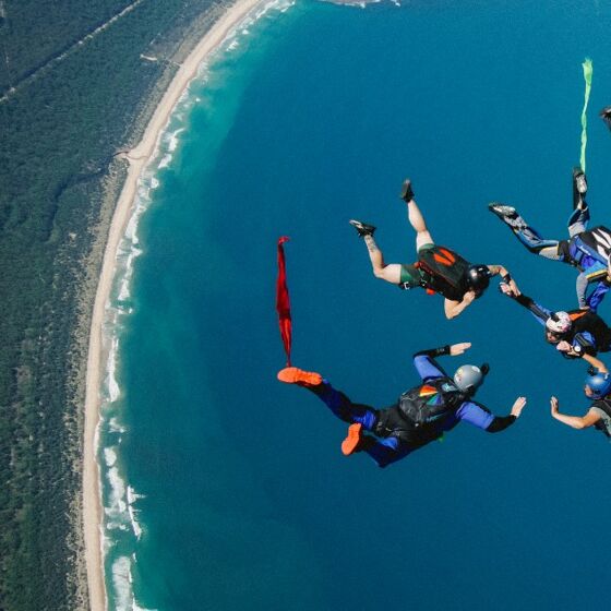 Australian LGBTQ skydivers come together with pride in a festival first