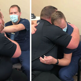 WATCH: Vaccine appointment turns into an unexpected marriage proposal