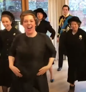 Here’s a video of ‘The Crown’ cast busting moves to Lizzo. You’re welcome.