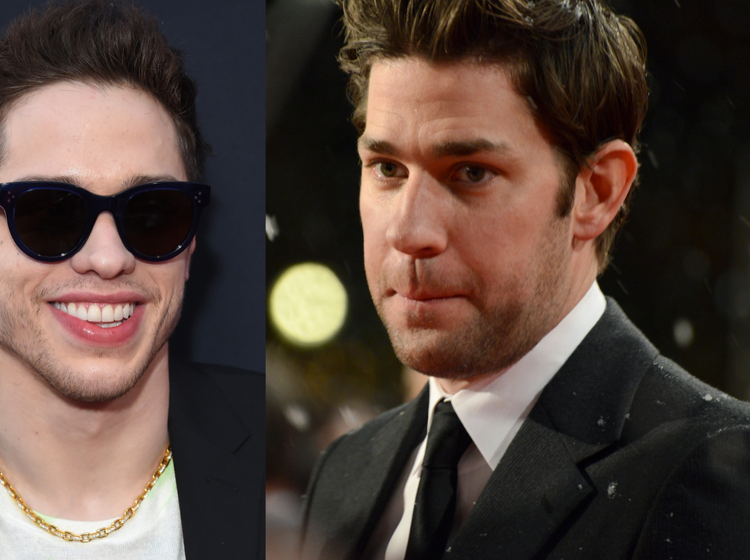 WATCH: Pete Davidson and John Krasinski share passionate kiss