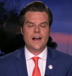 Heavily botoxed Matt Gaetz goes absolutely crazy on live TV when asked about teen sex allegations
