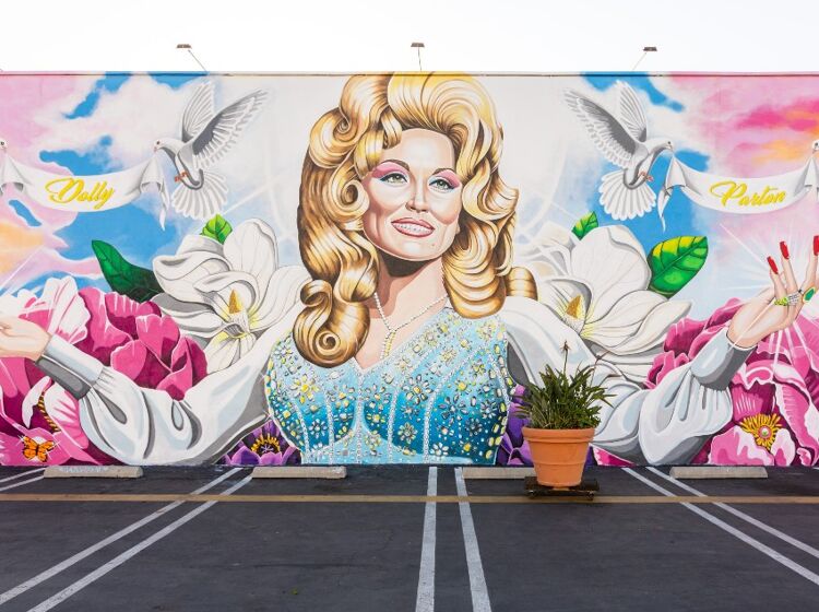 California gay club honors Dolly Parton with huge, outdoor mural