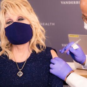 Dolly Parton gets Covid vaccine and tells people not to be  ‘cowards’ about it
