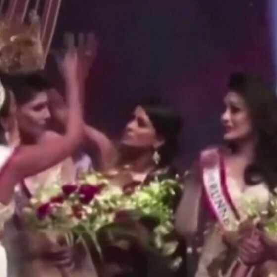 Chaos at the ‘Mrs. Sri Lanka’ pageant, as a former queen yanks the crown off winner’s head