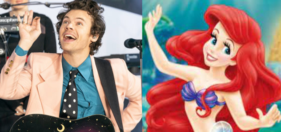 These resurfaced pics of Harry Styles dressed in full Ariel drag have Twitter divided