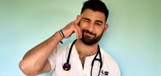 When this hunky doctor isn’t posting thirst traps, he’s saving lives and fighting homophobia