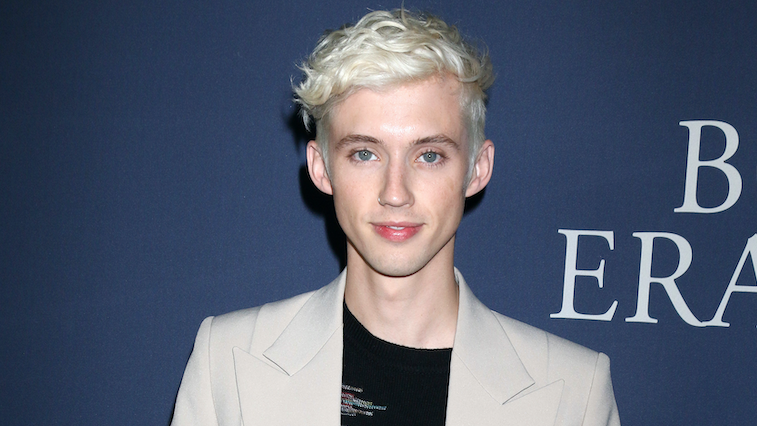 Troye Sivan with bleached blonde hair.