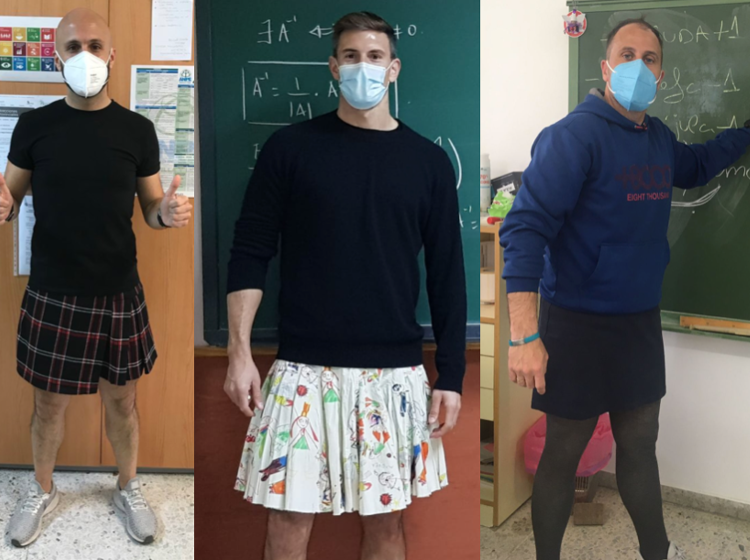 Male teachers in Spain are showing up to class in skirts for the best possible reason