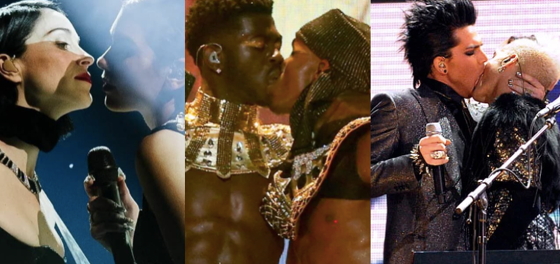 A quick roundup of gay kisses at music award shows that doesn’t include Madonna
