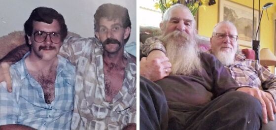 Gay couple’s photos taken 35 years apart go viral on Twitter