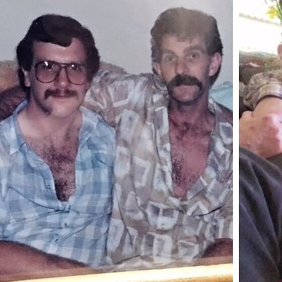 Gay couple’s photos taken 35 years apart go viral on Twitter