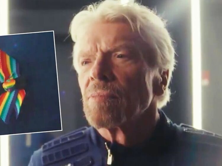 Richard Branson wears pride ribbon to space in memory of Pulse nightclub victims