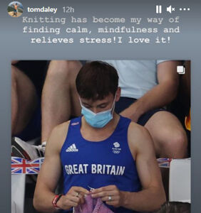 The mystery behind what Tom Daley was knitting at the Olympics has now been solved