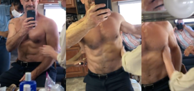 WATCH: Christopher Meloni says he’s “Fire Island ready” after getting oiled up