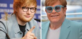 Ed Sheeran gives Elton John a “giant, marble penis” for his birthday