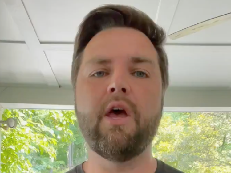J.D. Vance posts racist video but all anyone’s talking about are his erect nipples and bad eyeliner
