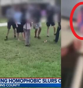 Students yell slurs & carry handmade Confederate flag at “terrifying” anti-gay school rally