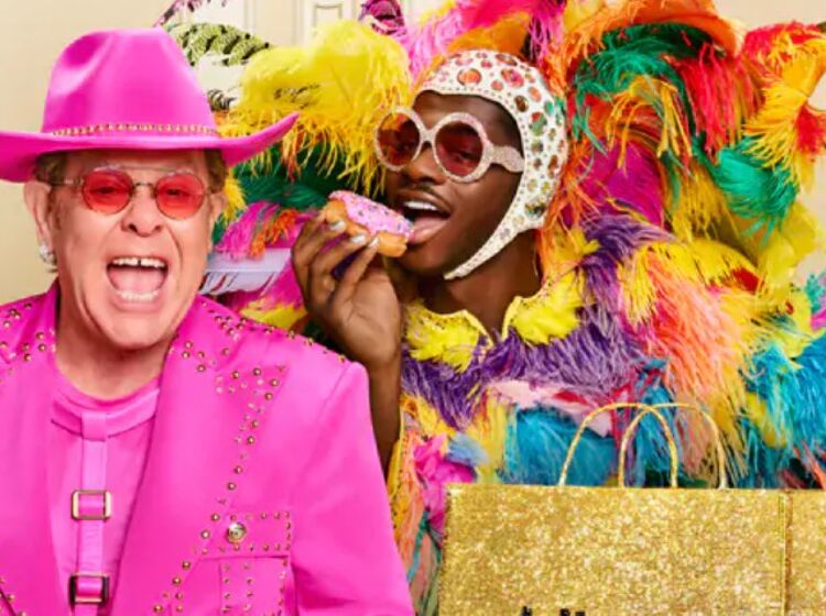 Lil Nas X and Elton John team up and swap outfits for new commercial