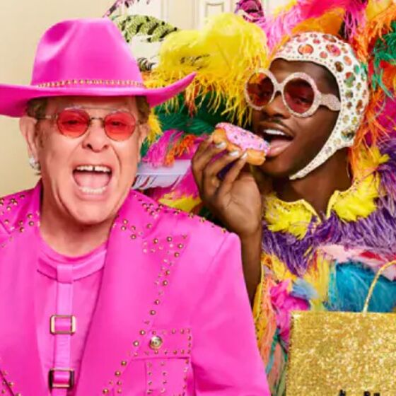 Lil Nas X and Elton John team up and swap outfits for new commercial