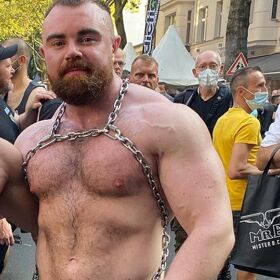 Check out the leather lovers at Folsom Europe in Berlin