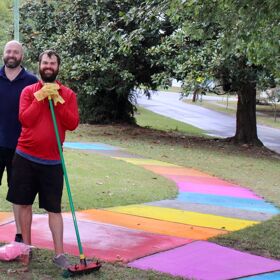 Check out this unique, Atlanta rainbow path – Halloween weekend only