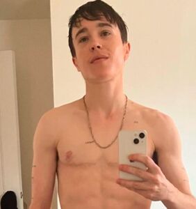 Elliot Page shows off six-pack with latest shirtless selfie