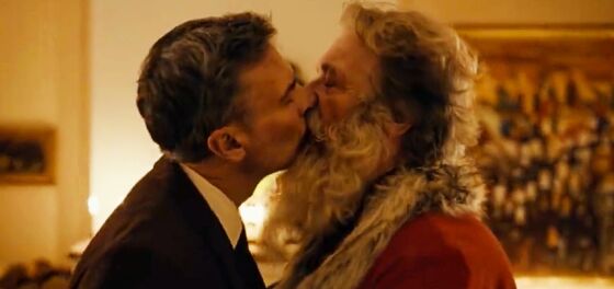 Relive the heartwarming Christmas ad where Santa makes out with a hot salt-and-pepper zaddy