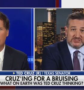Tucker Carlson spanked Ted Cruz like a bad little boy on live TV