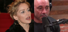 Sharon Stone just went Basic Instinct on “a**hole” Joe Rogan