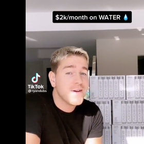 TikToker brags about $2K per month bottled water habit and everyone’s thinking the same thing