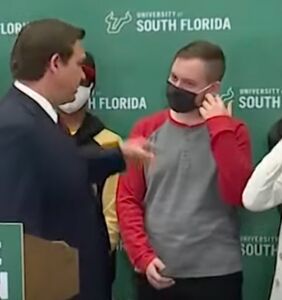 WATCH: Ron DeSantis scolds students for wearing masks