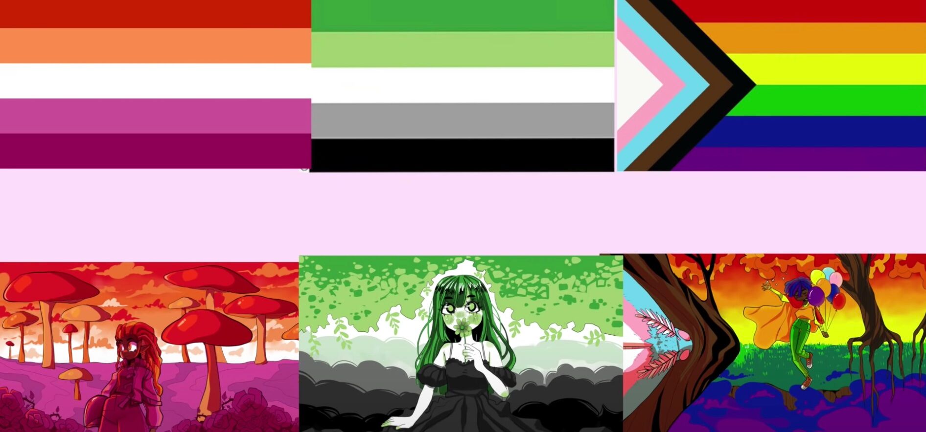 Popular illustrator creates fantastical landscapes from pride flag designs