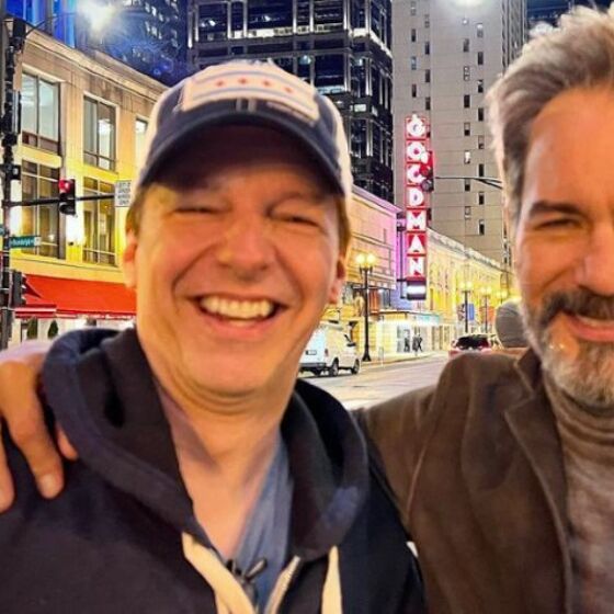 Will and Jack, aka Eric McCormack and Sean Hayes, reunite in Chicago