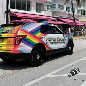Miami Beach Police rolled out a Pride-themed squad car. It didn’t go over well.