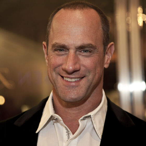 Spread-eagled Chris Meloni has something to show all the haters