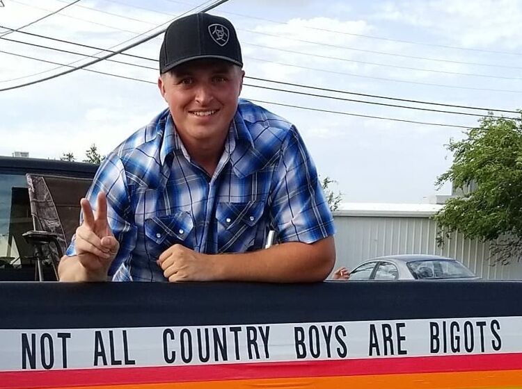 Internet loses it over “country boy” whose tailgate shows his LGBTQ allyship