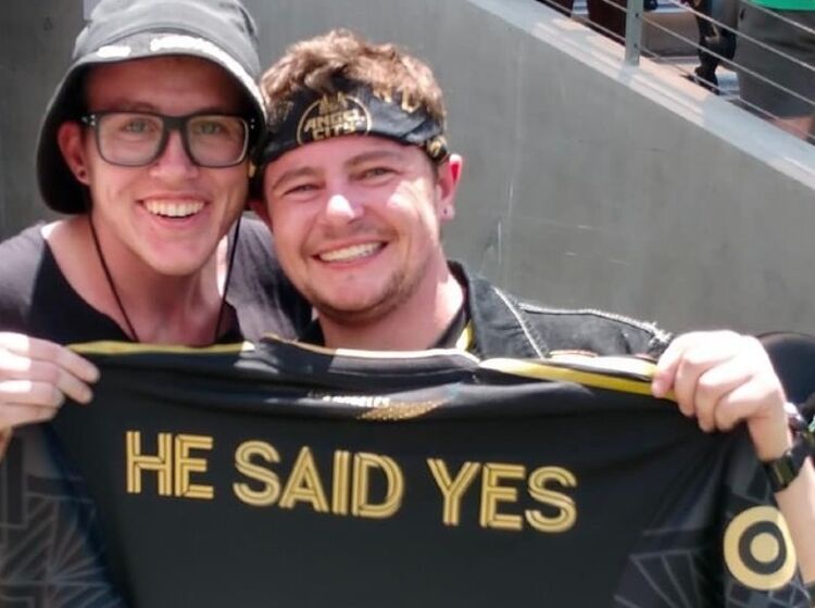 WATCH: Gay couple get engaged at major league soccer match in Los Angeles