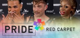 WATCH: Tomás Matos, Zane Phillips & more on the Queerty Prid50 red carpet