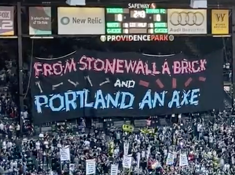 You must see this highly unusual Pride display at an Oregon soccer game