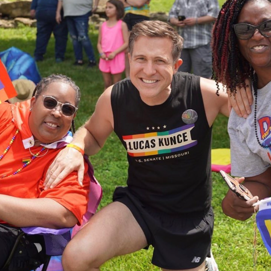 Pro-LGBTQ candidate uses his hairy, bulging thighs to troll Josh Hawley AND rake in record donations
