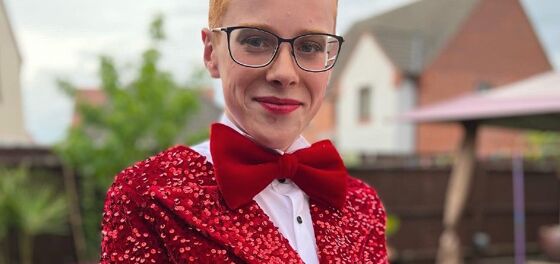 Schoolboy goes viral for wearing stunning red sequined dress to prom