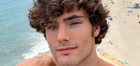 Model Levi Conely’s barely-there bearskin thirst trap gives Burt Reynolds a run for his money