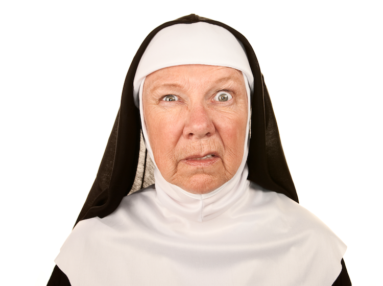 Homophobic nun goes ballistic trying to stop models from kissing in viral video