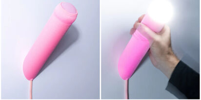 This phallic-looking lamp has lit up Twitter… but the fleshy pink design is just the tip