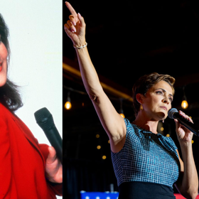 This ’90s TV icon wants everyone to know she has “NO RELATION!” to drag-hating GOP nutjob Kari Lake