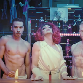 WATCH: This steamy Spanish comedy brings music and murder to a gay bathhouse